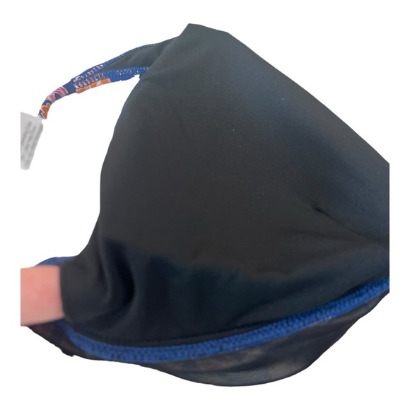 J. Crew Plunge bikini top in painted block print Size 3X Navy Orange Floral NWT - Picture 11 of 14